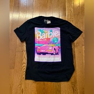 BARBIE Dream Car T-Shirt Driving Around In Super Style Pink Black, SZ-LG, NWWT